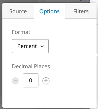 When you click a metric, a menu opens - in that menu, switch to the options tab