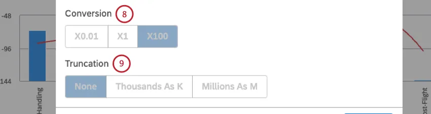 Conversion and truncation calculation settings