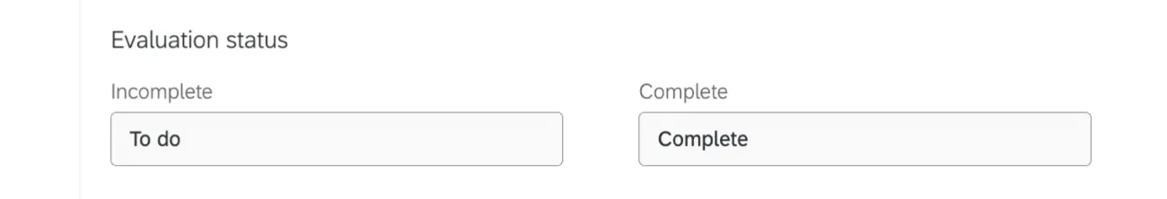 form fields for evaluation status