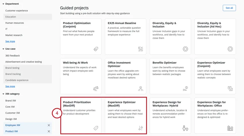 création dun projet de Différence maximum