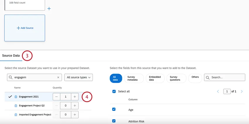 choosing a project and the fields