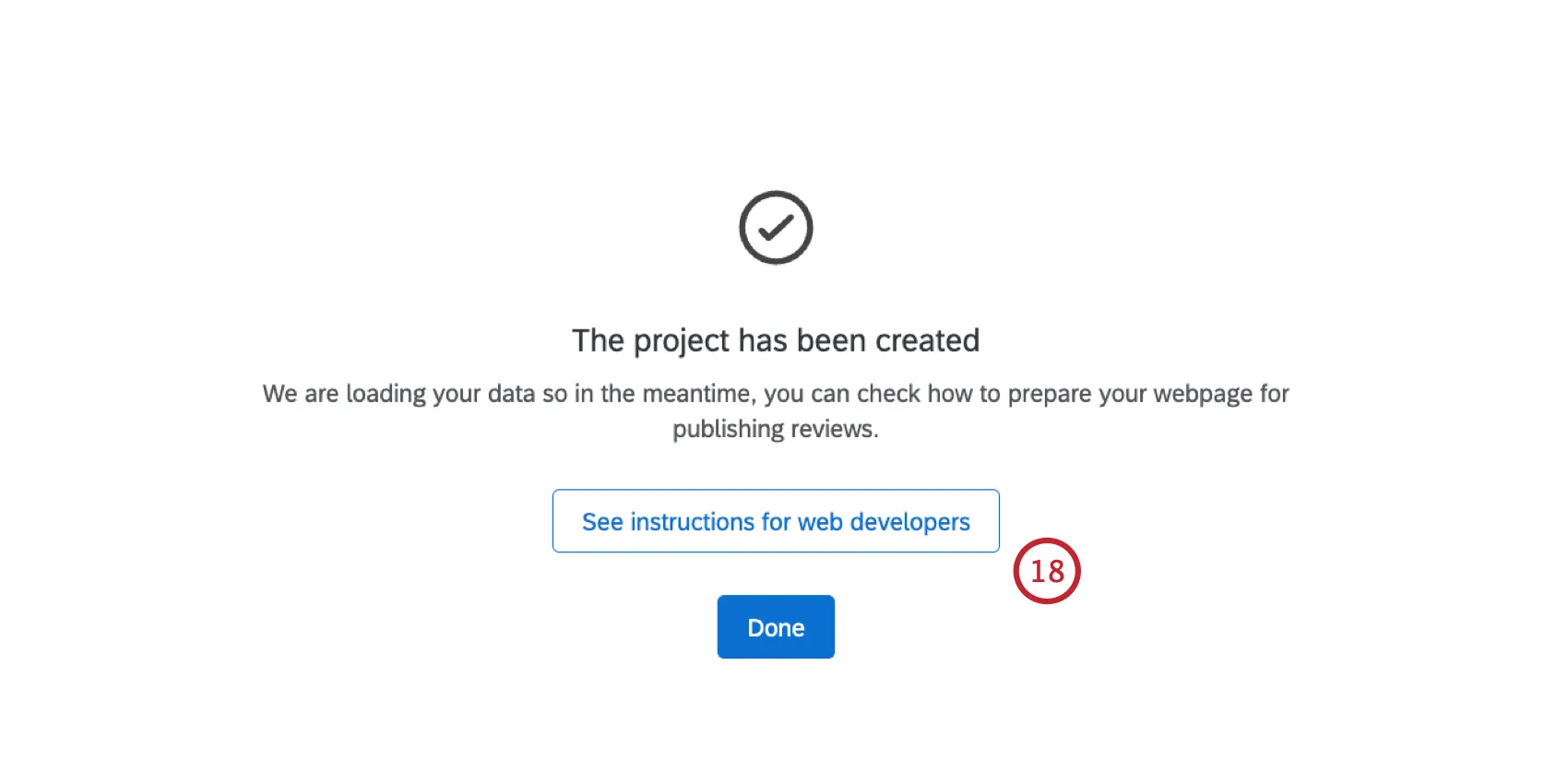 プロジェクト作成後、apiインストラクションに移動する。