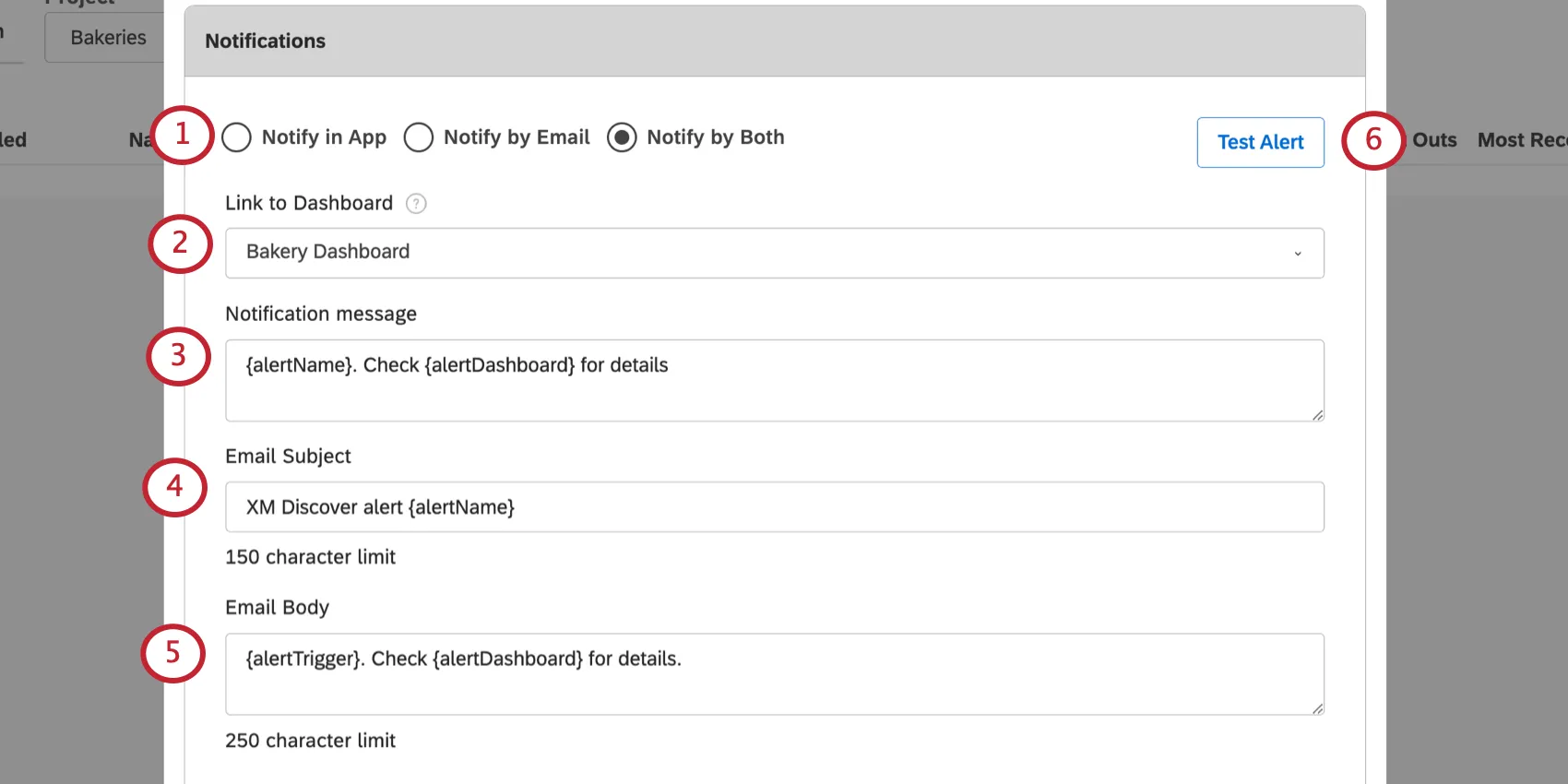 section notification de longlet notifications