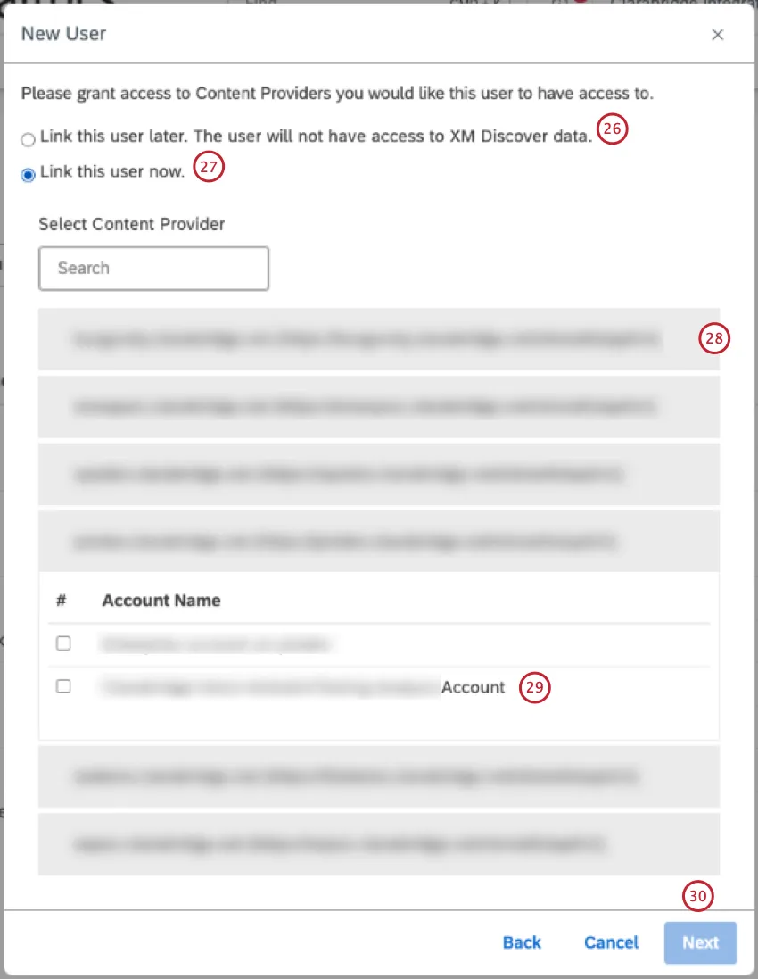 linking a user to. a content provider