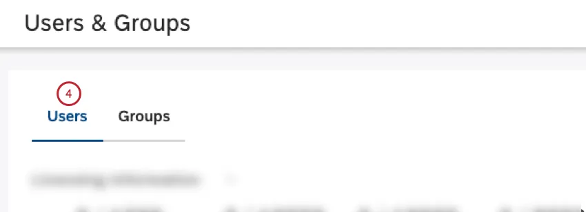 users tab of users and groups