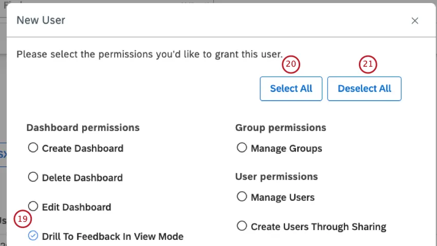 user permissions