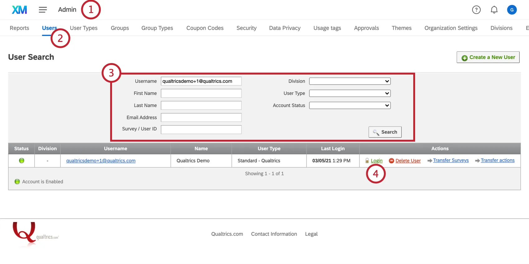 Option für Proxy-Anmeldung auf der Benutzerseite