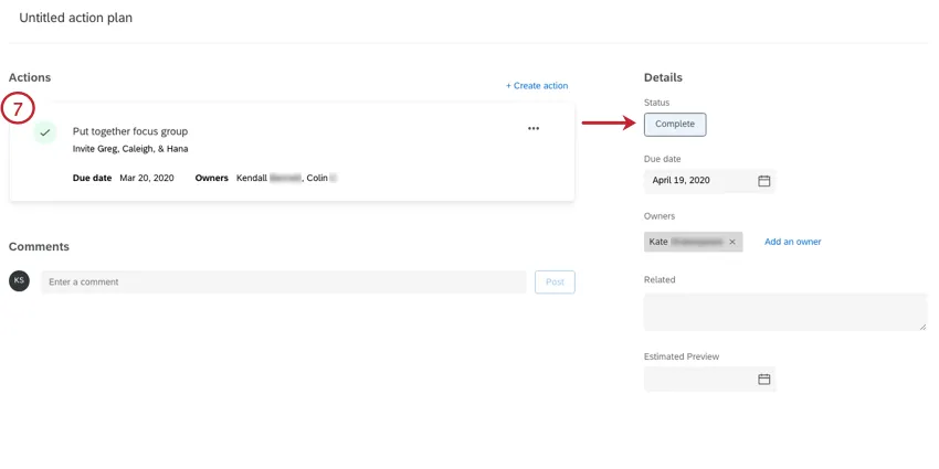 Flecha que indica marca de verificación hacia el extremo derecho