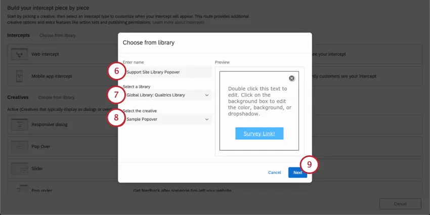 Nueva ventana donde seleccionas biblioteca desde diseño