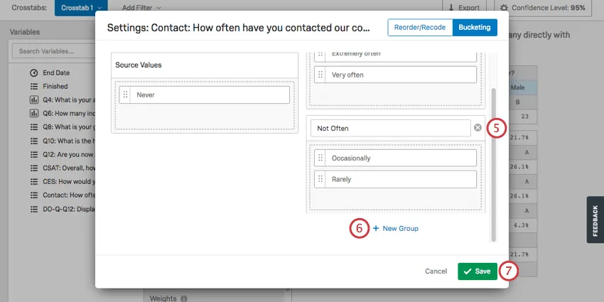 Nouveau lien de groupe en bleu&nbsp;; peut demander à faire défiler pour se retrouver en bas
