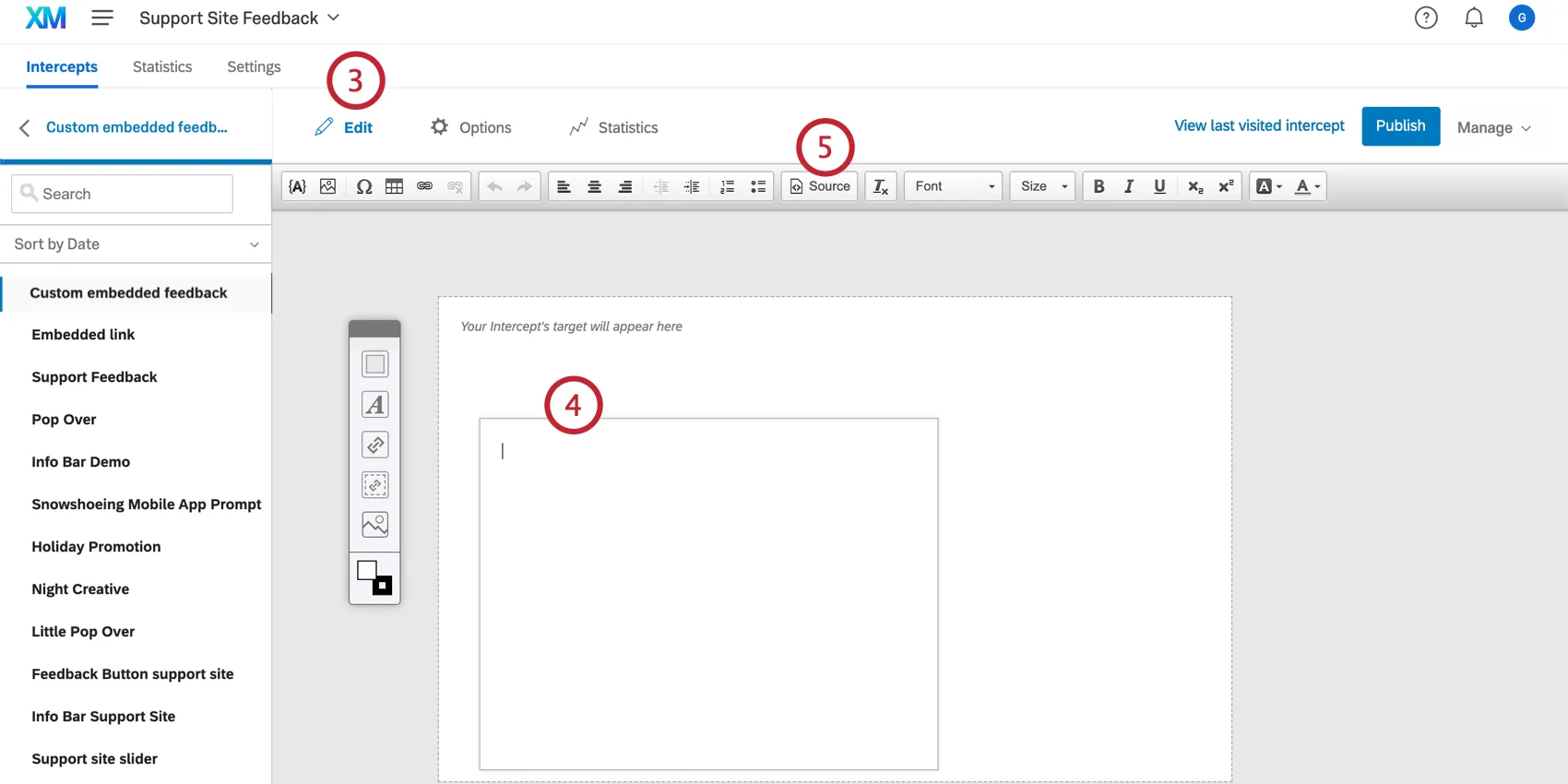 Edición del código fuente en un editor diseño HTML personalizado