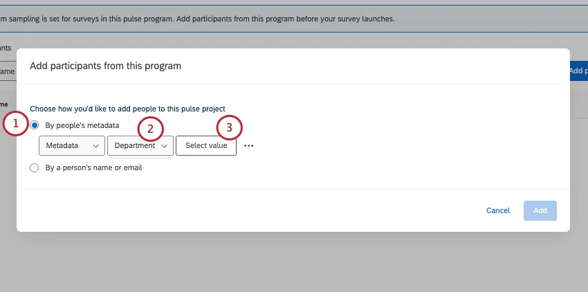 configuration des métadonnées