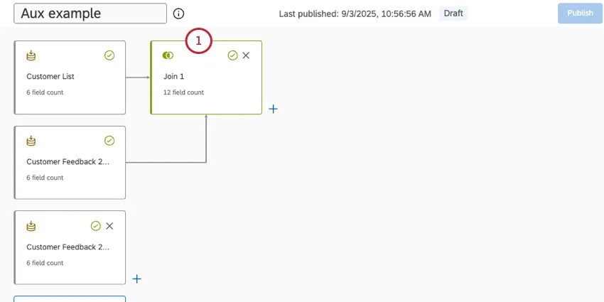 haciendo clic en el cuadro de unión en el modelo de datos