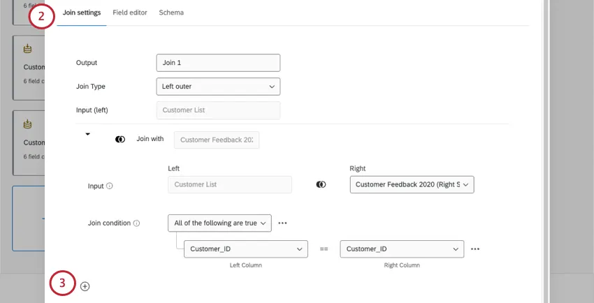 une nouvelle fenêtre souvre avec la configuration de la jointure