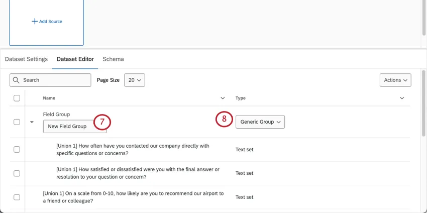 grupos de campos de edición