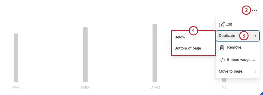 Duplicate option on a widget