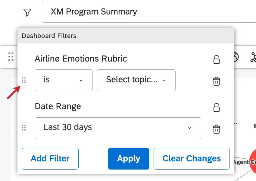 six dots next to each condition you can drag and drop