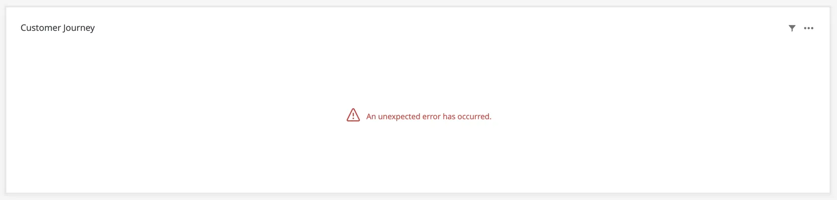 Mensaje de error Se ha producido un error inesperado