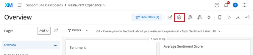 Button that looks like a gear