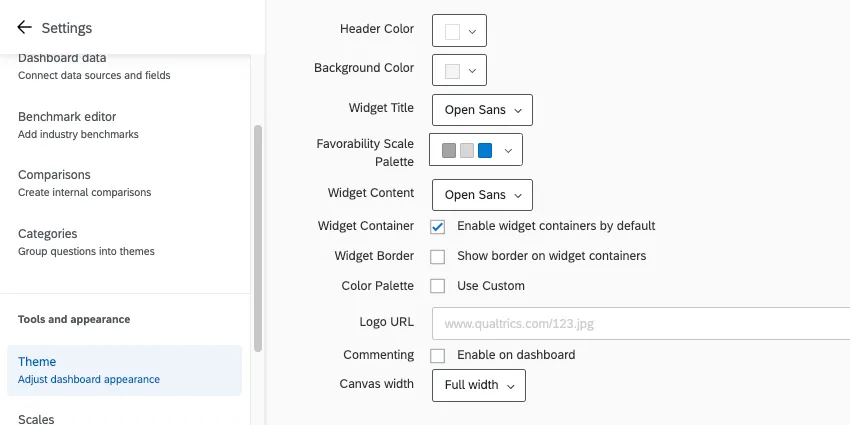 Imagen de la configuración del tema