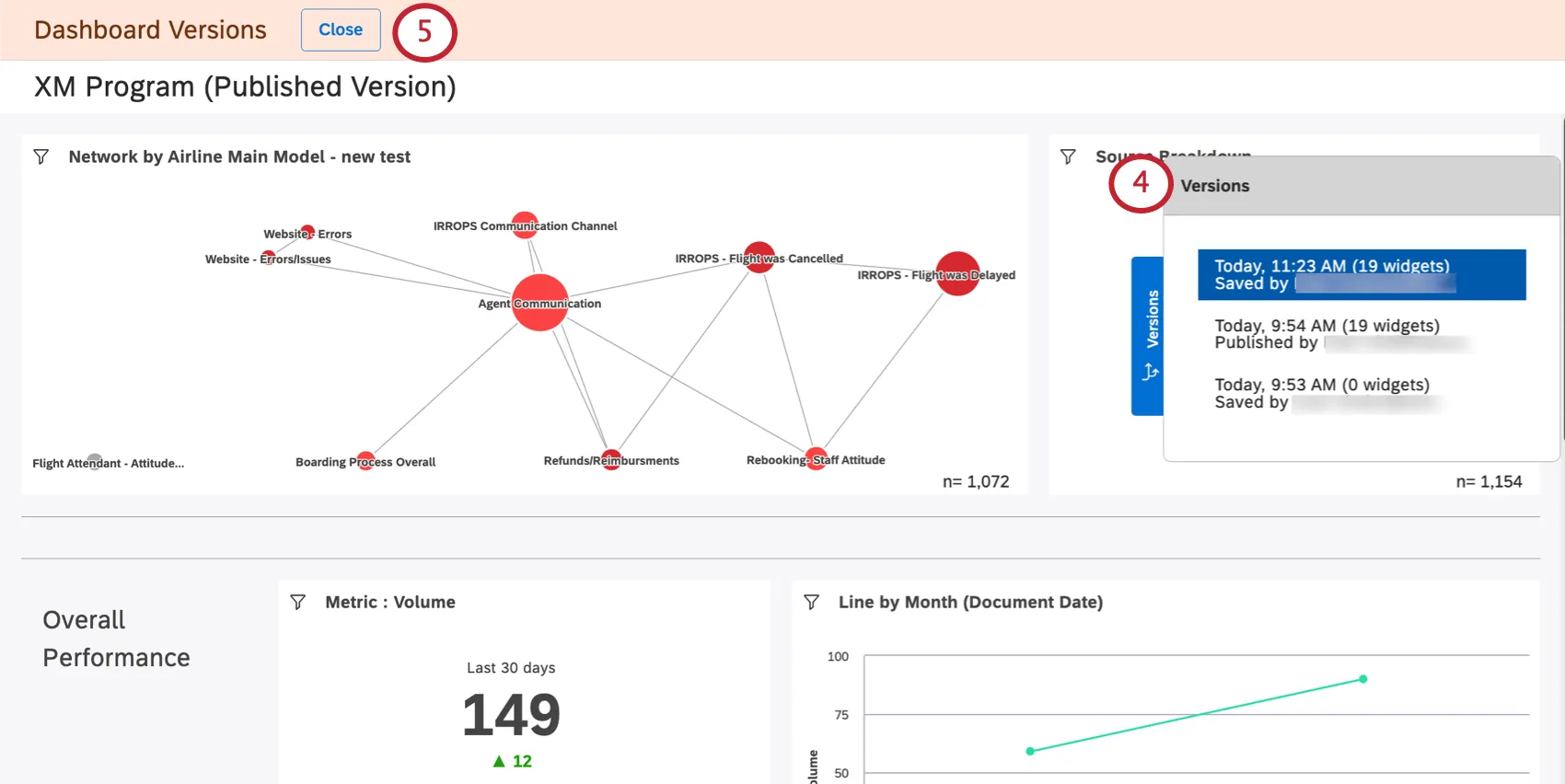 navigating dashboard versions
