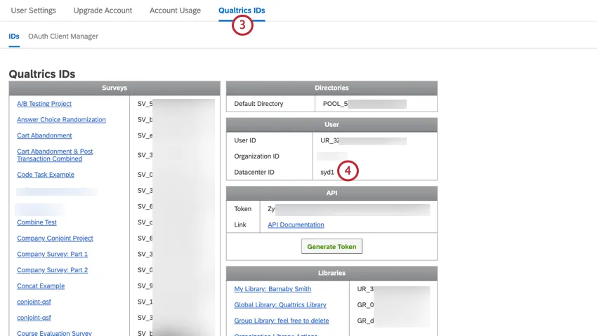 the data center id in qualtrics ids
