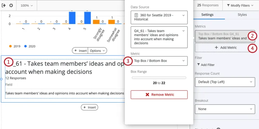adding a metric to a visualization
