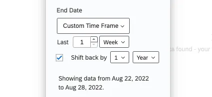 filtro de marco de tiempo personalizado