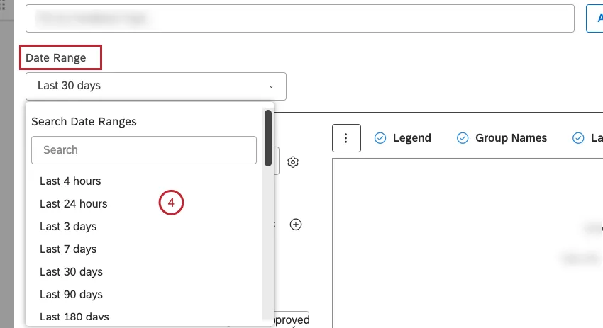 Select the date range for the report