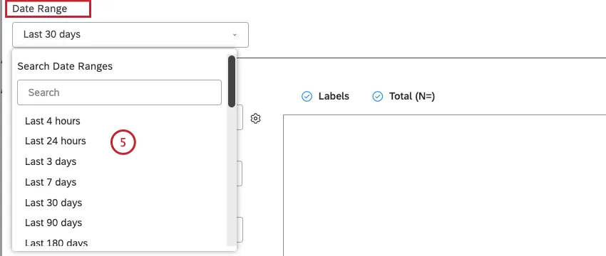 Select the date range for the report.