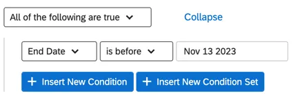 conditions for a datetime field