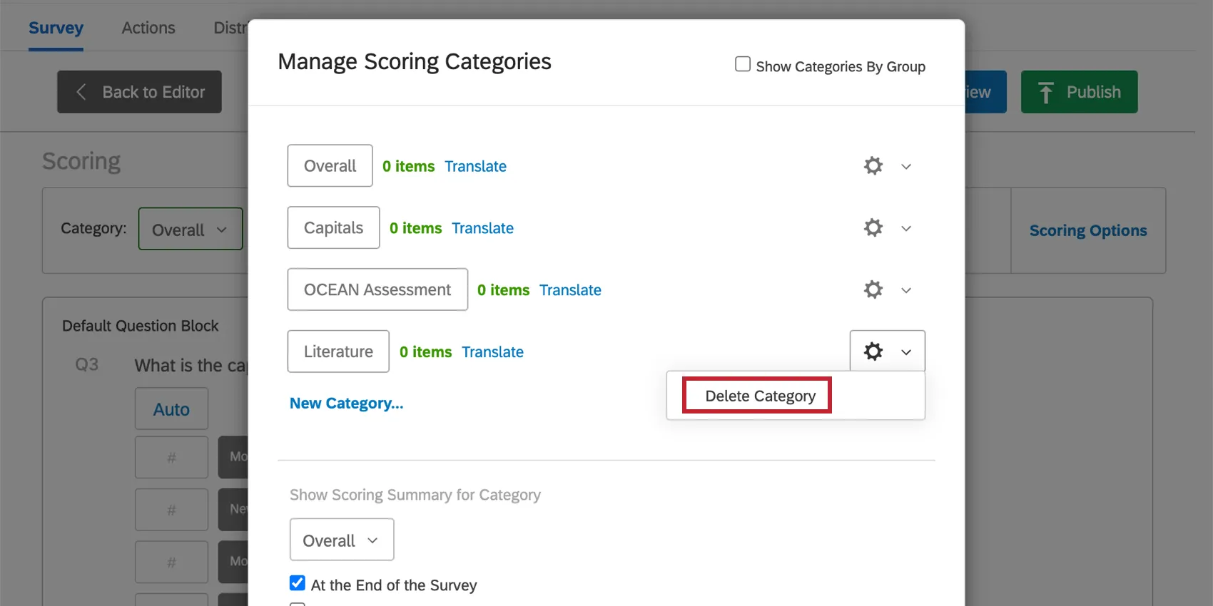 Gear to the right of a category in the scoring options window