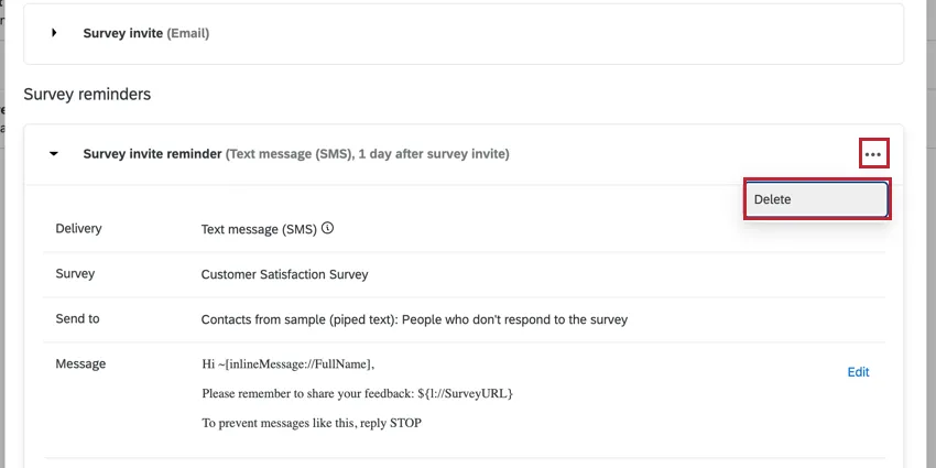 suppression dun rappel