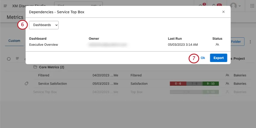 new dependencies window