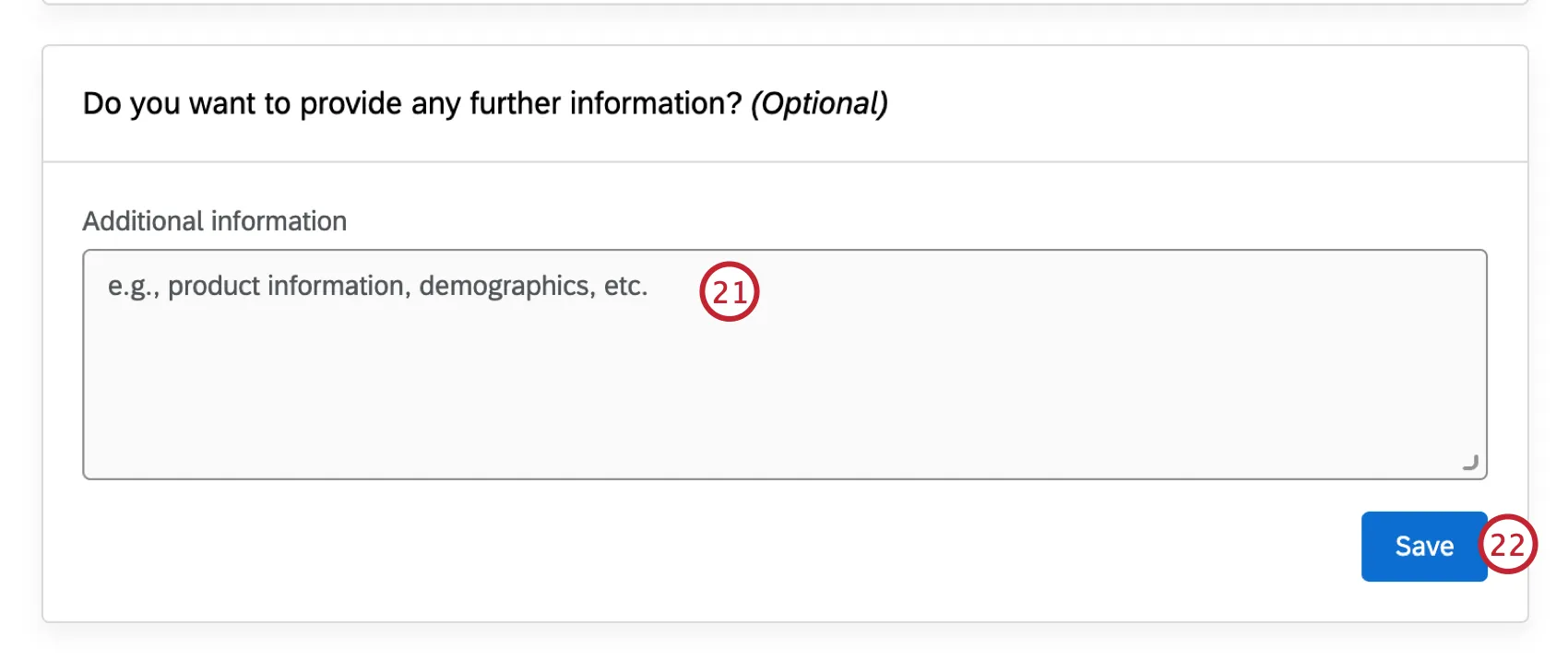 entering additional context information for the prompt