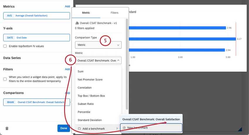 choosing the metric for a metric comparison