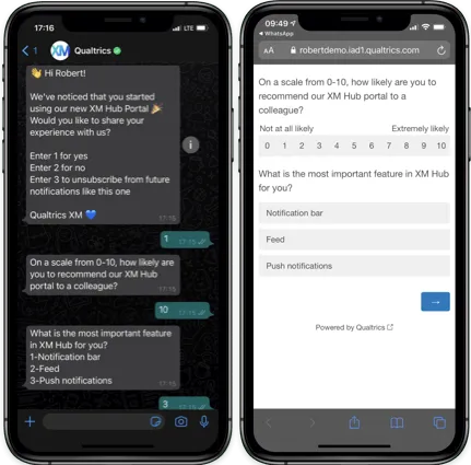 Bild von WhatsApp-Verteilungen auf einem Mobiltelefon