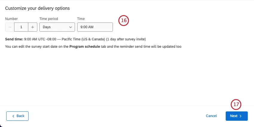 page qui dit "personnalisez vos options de livraison