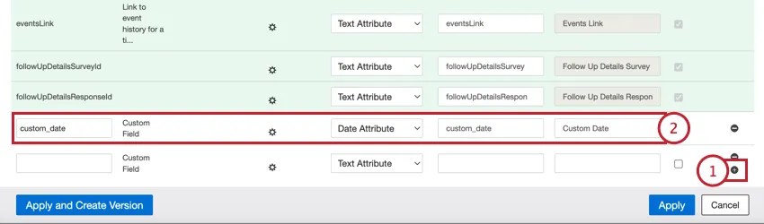 adição de um novo campo de data personalizado