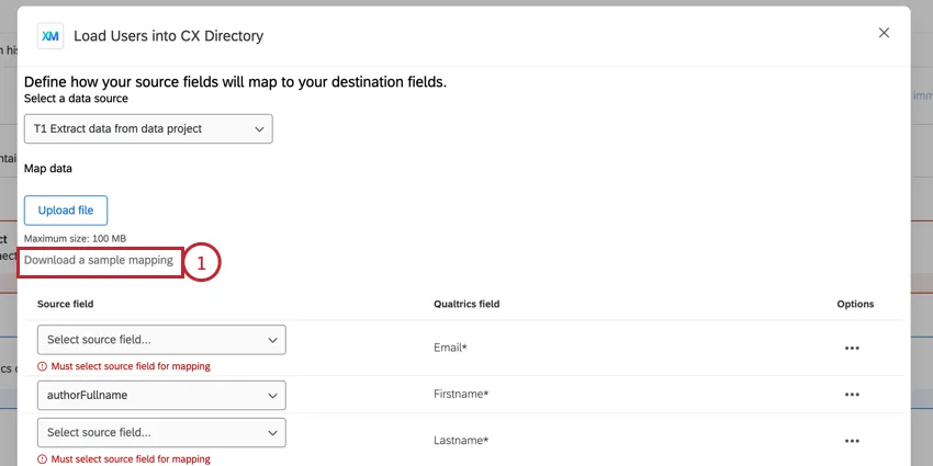 テンプレートのダウンロードをクリックする