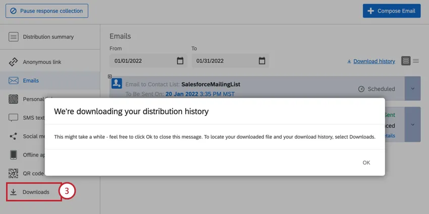 navigating to downloads