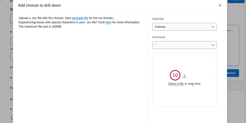 ファイル選択をクリックする