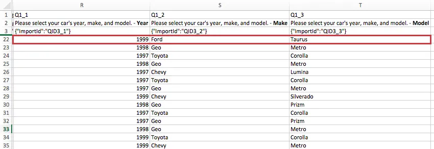 csv of same drill down data, but in choice text format