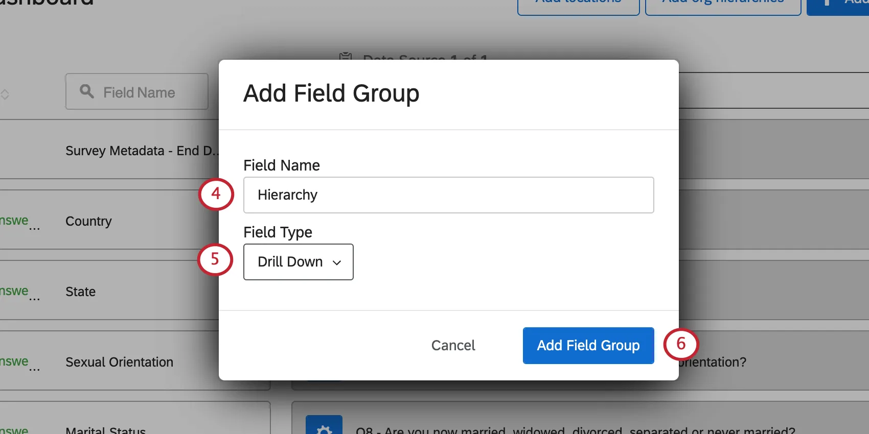 オプションが記載されたウィンドウ