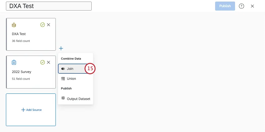 Opción de combinación