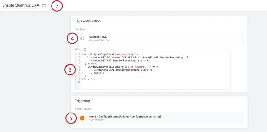 adding custom HTML to the tag
