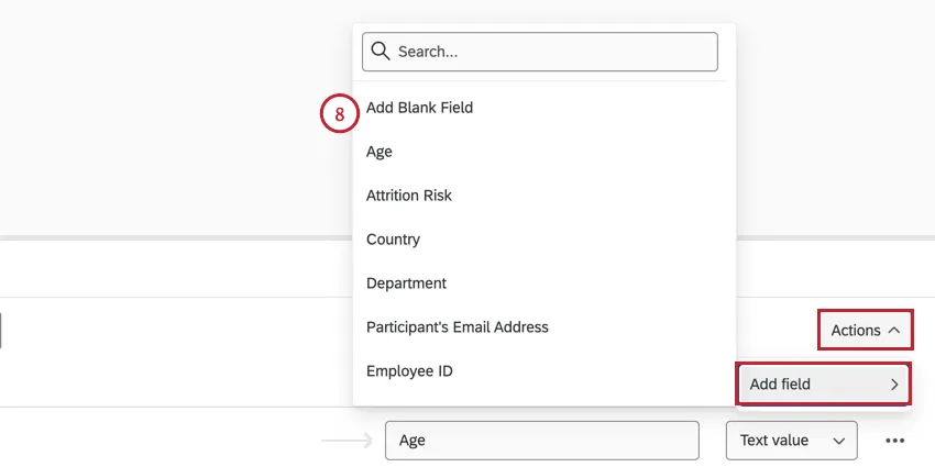 Anlegen eines neuen Felds