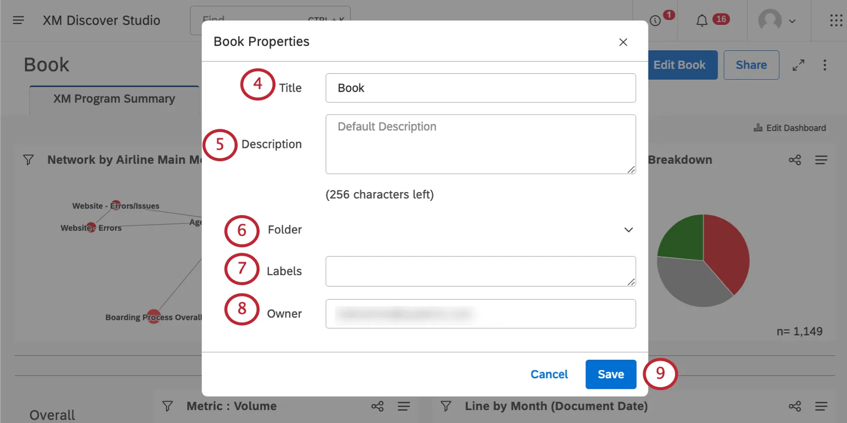 new window where book properties are set