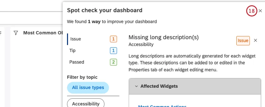 X to close spot check