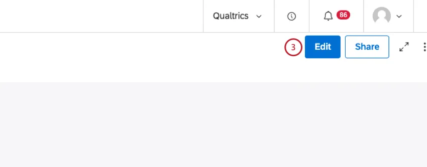 Pulsante di modifica in una dashboard